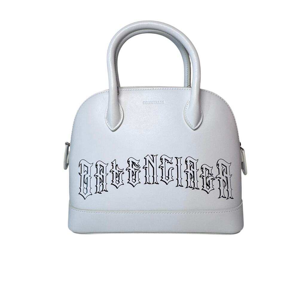 Balenciaga Gothic/Tattoo Logo Small Ville Top Handle Bag